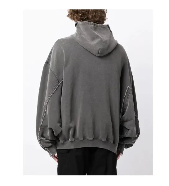 Design 'I'm Not Doing Shit Today' Distressed Black Hoodie - 5