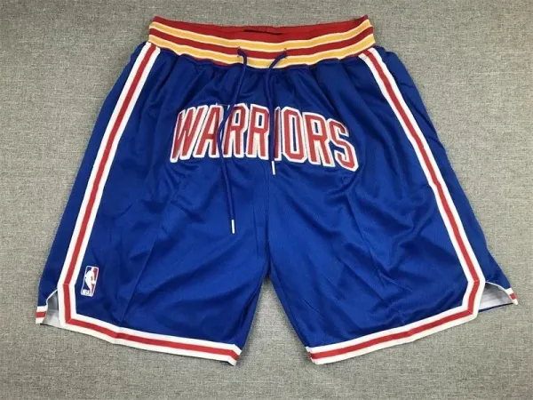 Golden State Warriors Throwback Mesh Shorts Blue - 1