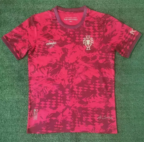 Comma Football x Portugal National Team Europe's Finest Red Camo Jersey - 1