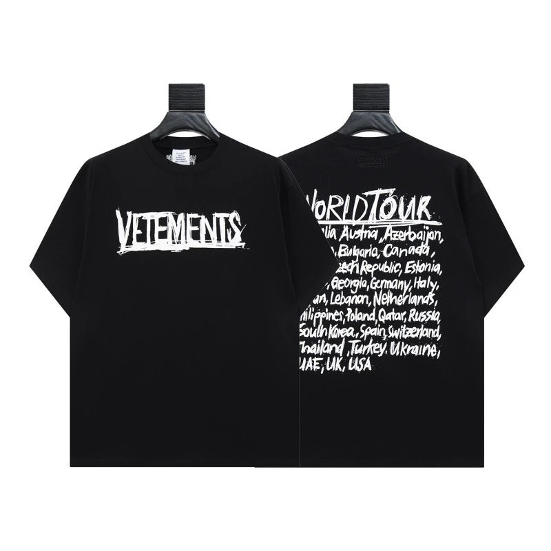 Vetements World Tour Black T-Shirt - 1