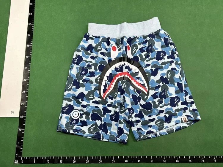 A Bathing Ape Shark Camo Shorts Blue Multicolor - 5