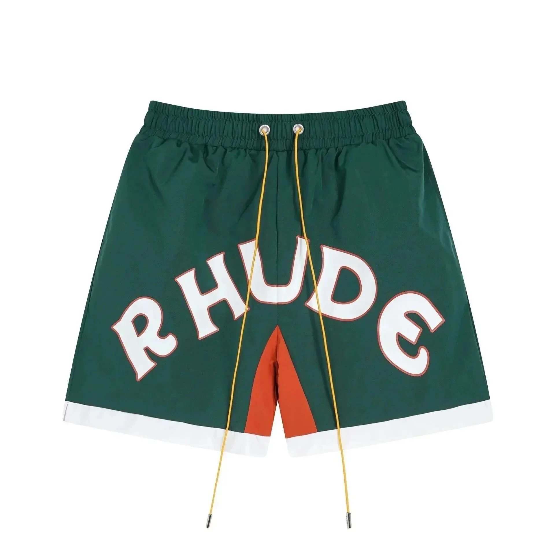 Rhude Arch Logo Swim Shorts Green - 1