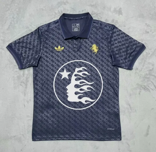 Adidas Originals x Stone Island Polo Navy Patterned Graphic Polo - 1