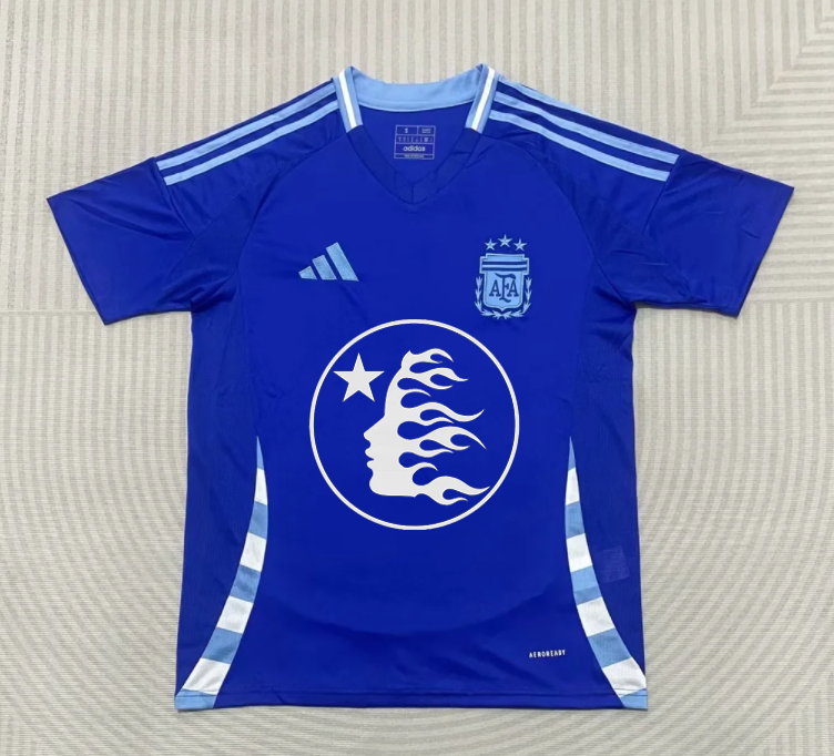 Adidas Argentina National Team Home Jersey Blue White Striped Football Jersey - 4