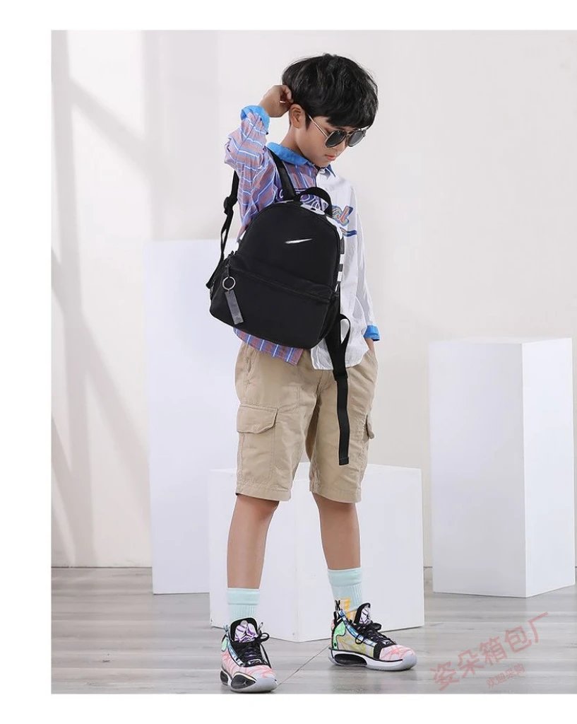 Nike Just Do It Mini Backpack White with Blue and Pink Accents - 17