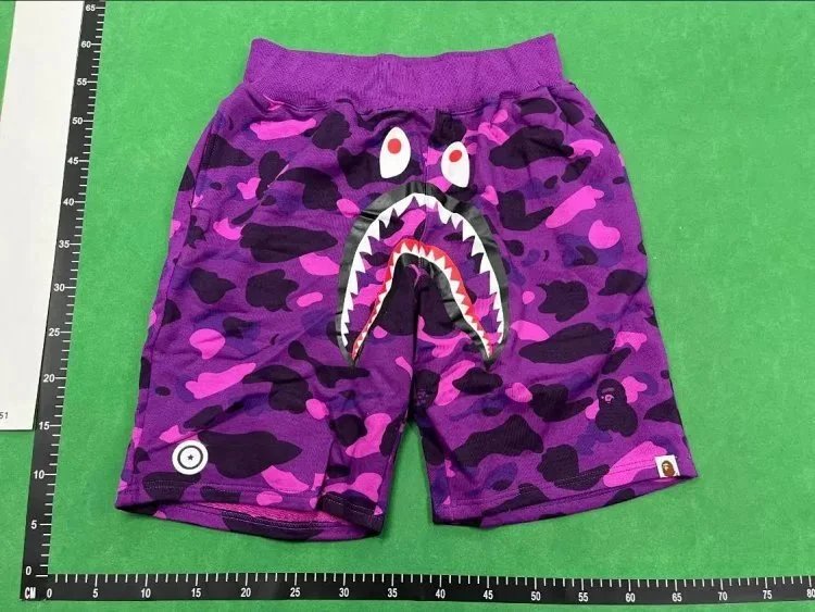 A Bathing Ape Shark Camo Shorts Blue Multicolor - 4