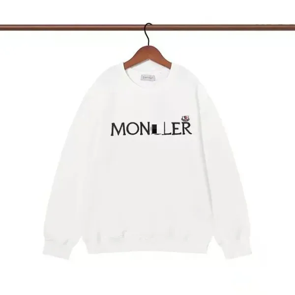 Moncler Logo Patch Cream Sweatshirt with Striped Sleeves - 8