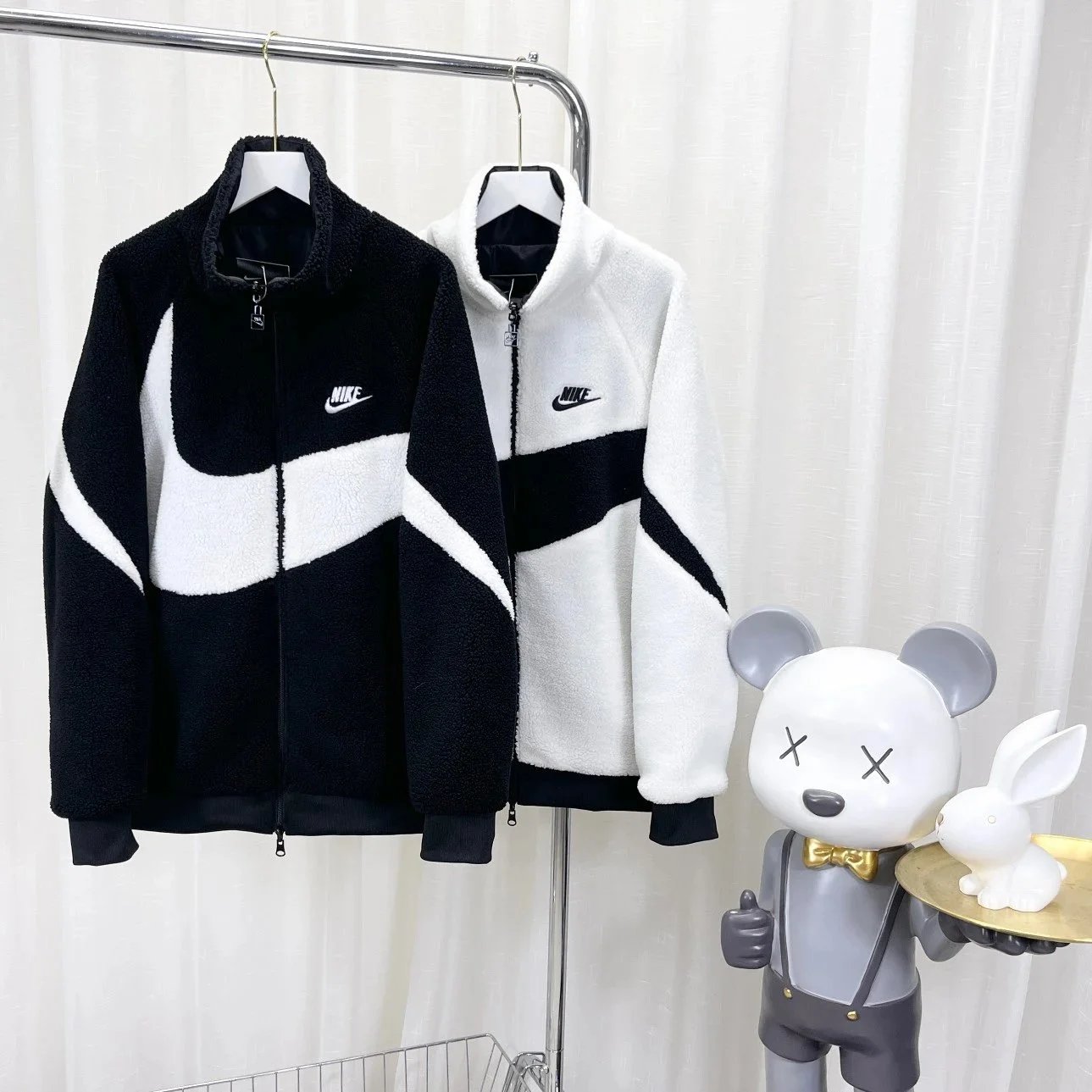 Nike Fleece Full-Zip Jacket White/Black - 9