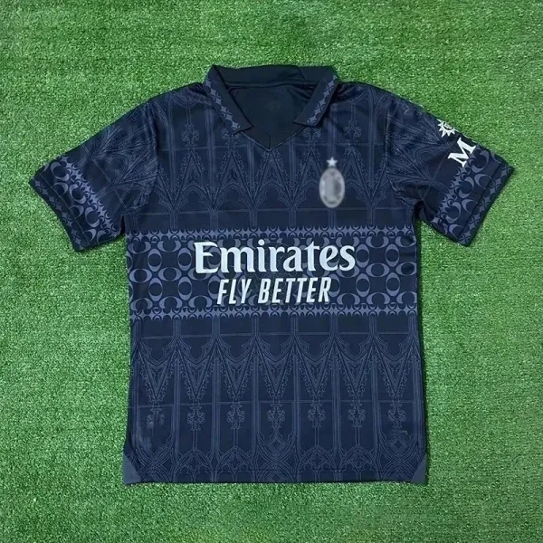 AC Milan x Puma Third Jersey Navy Patterned Football Jersey - 1