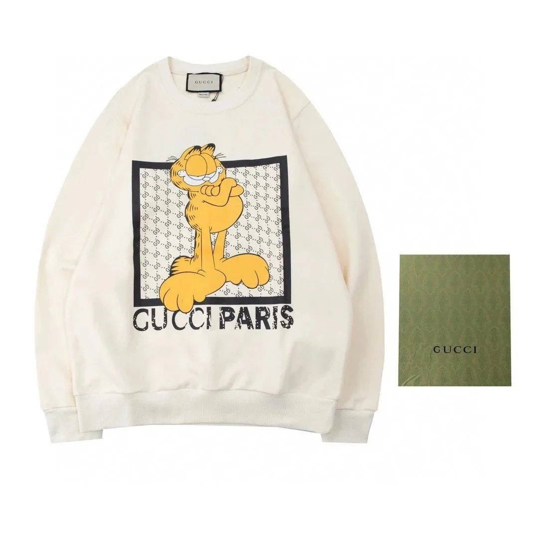 Gucci x Garfield Graphic Print Off-White Hoodie - 1