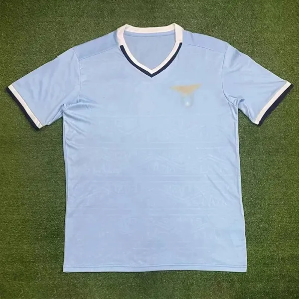 SS Lazio 2023-24 Third Jersey Light Blue V-Neck Football Shirt - 1