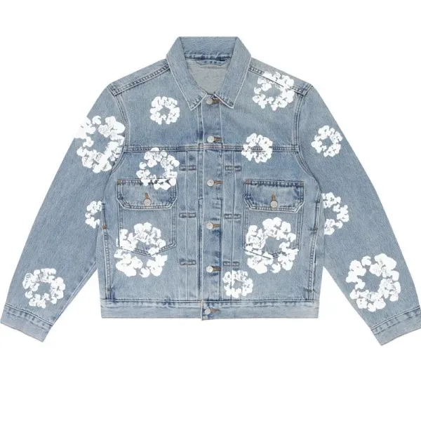 Gallery Dept x Saint Tears Floral Print White Denim Pants - 5