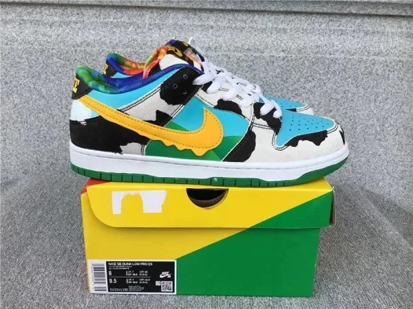 Nike SB Dunk Low Pro QS Cow Print Multicolor Skateboard Shoes - 1
