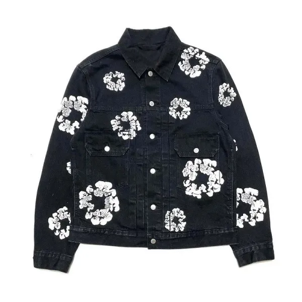 Gallery Dept x Saint Tears Floral Print White Denim Pants - 7