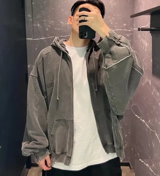 Design 'I'm Not Doing Shit Today' Distressed Black Hoodie - 4