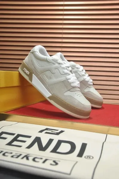 Fendi Fendace FF Logo White Leather Sneakers - 5