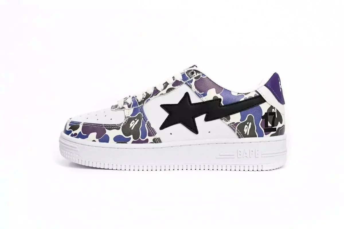 A Bathing Ape Sneakers BAPE STA low-top — White Purple