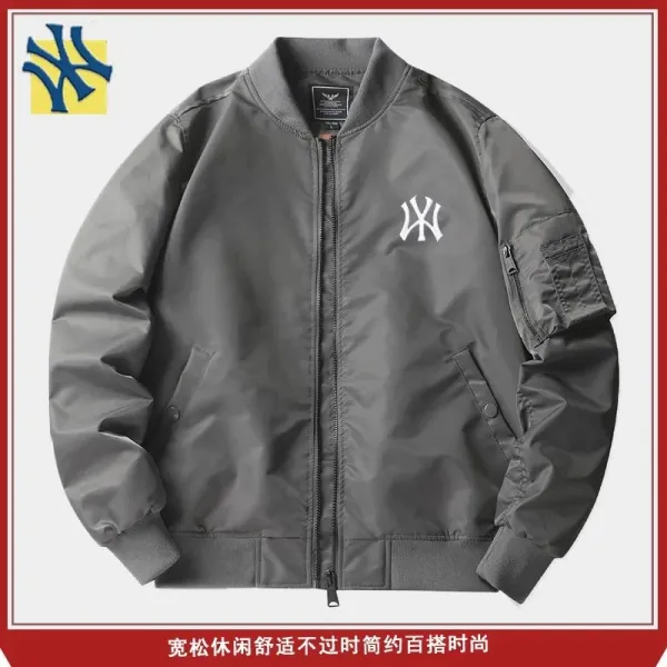 New York Yankees x MA-1 Bomber Jacket Gray Outerwear - 1