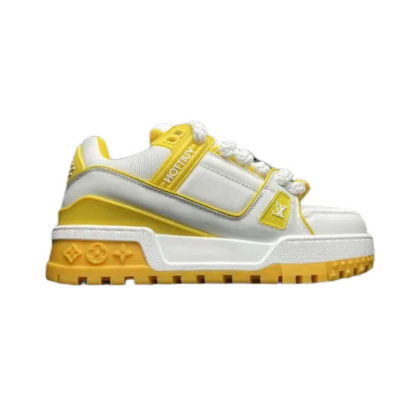 Louis Vuitton Trainer Green and White Chunky Sneakers - 12