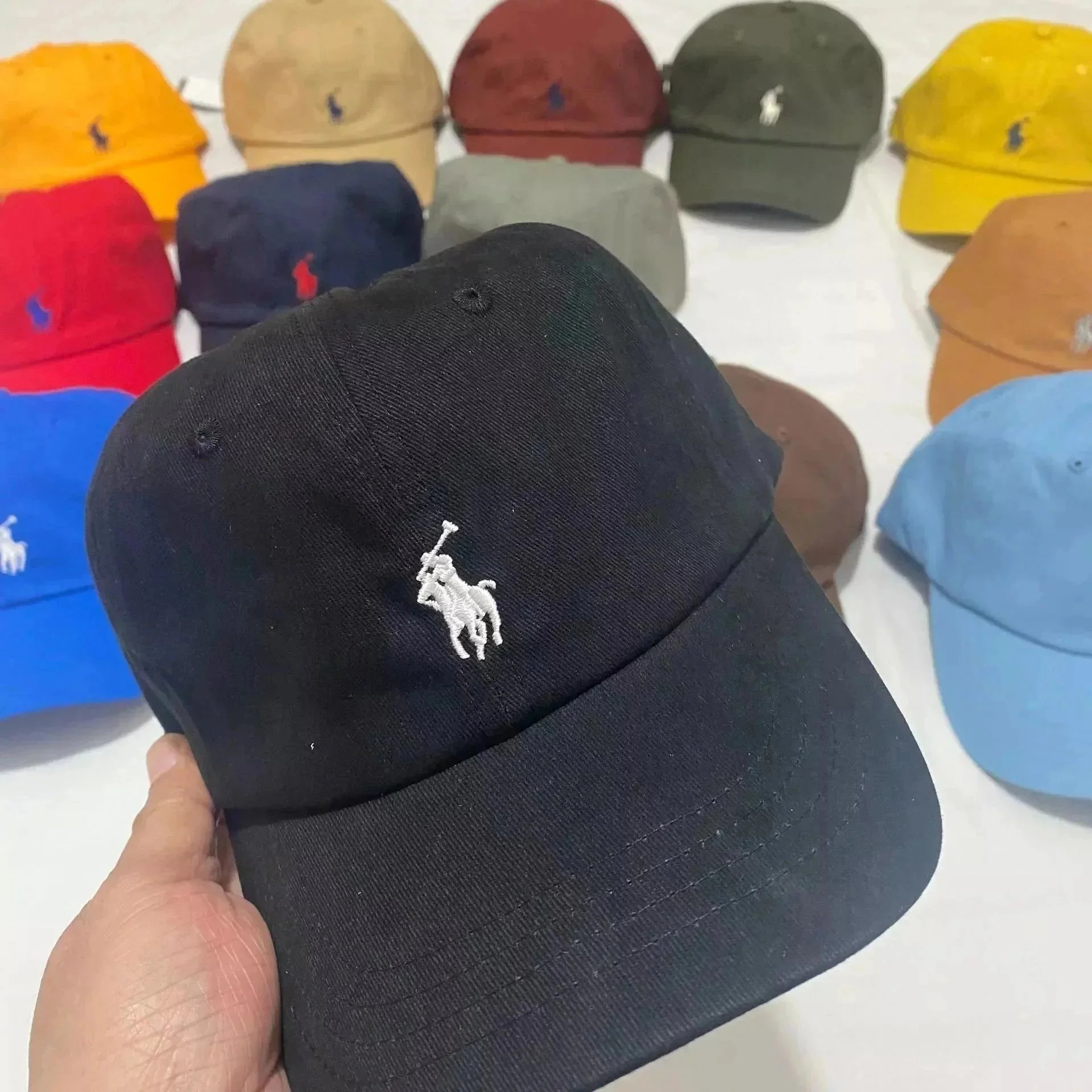 Ralph Lauren Polo Player Embroidered Baseball Cap Navy - 4