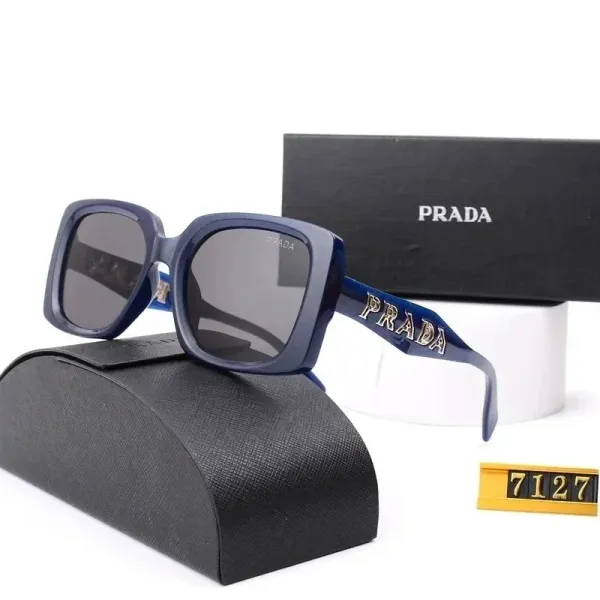 Prada PRADA 7127 Navy Blue Oversized Square Sunglasses - 1