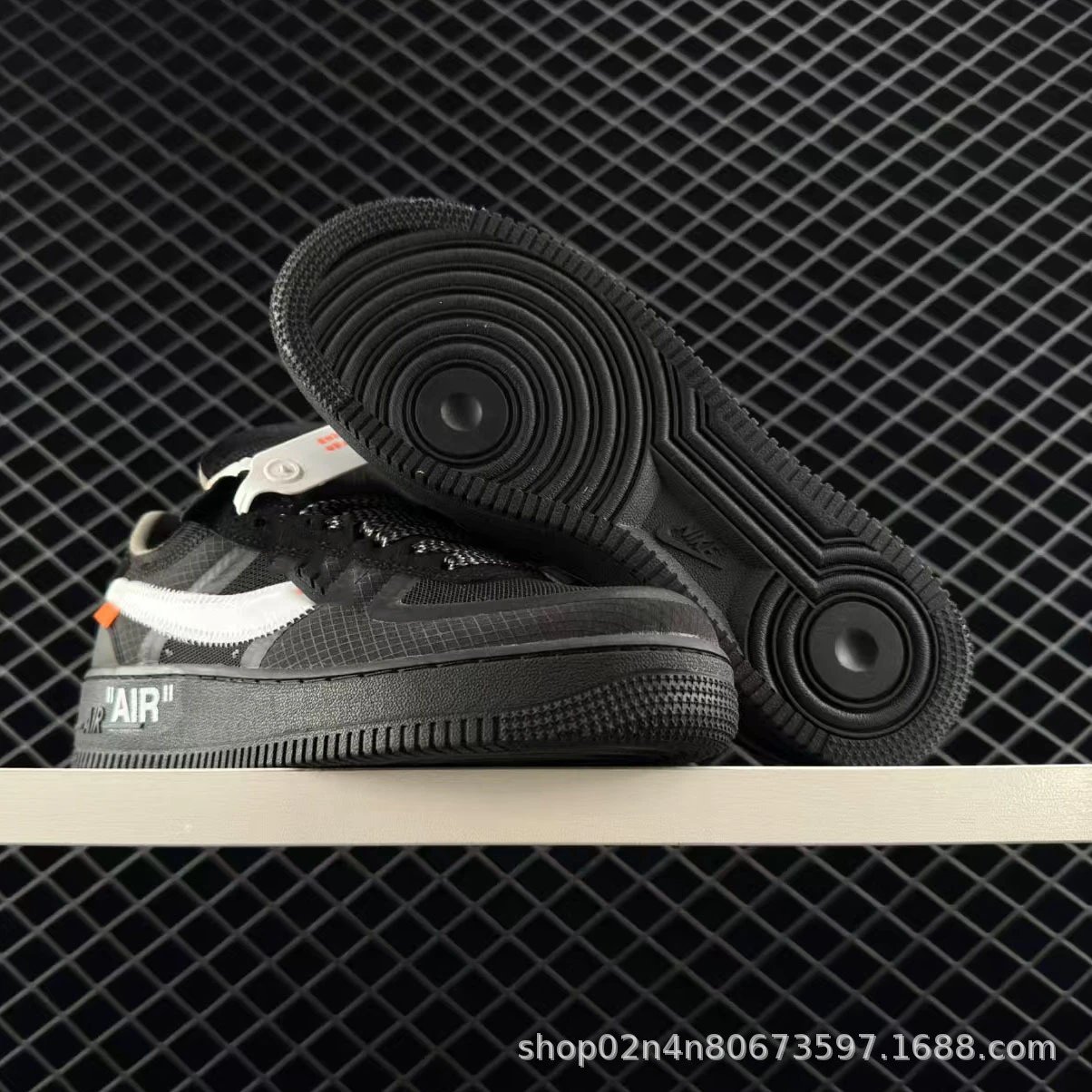 Off-White x Nike Air Force 1 Low Volt Green Sneakers - 3