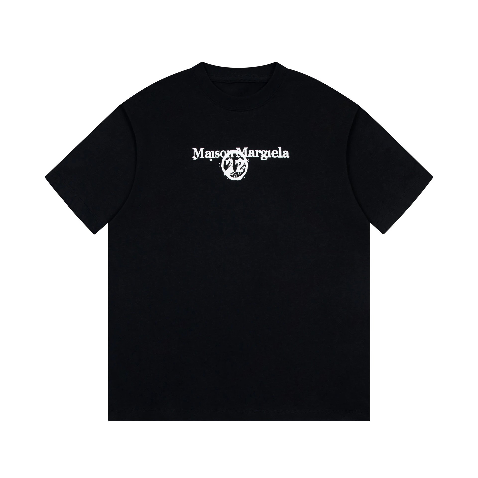 Maison Margiela Logo Print Black T-Shirt - 1