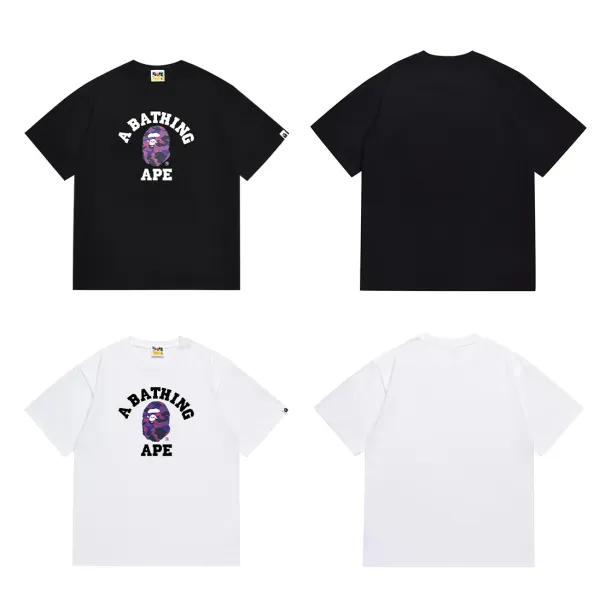 A Bathing Ape Big Ape Head Navy T-Shirt - 5
