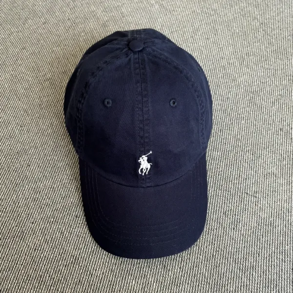 Ralph Lauren Polo Pony Embroidered Navy Baseball Cap - 1