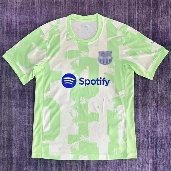FC Barcelona x Spotify 2023-24 Third Jersey Light Green Camo T-Shirt - 1