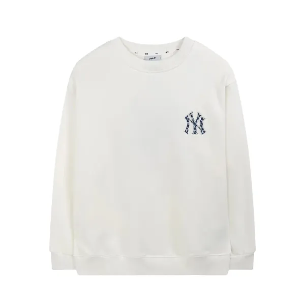 MLB New York Yankees All-Over Logo Crewneck Sweater Black - 10
