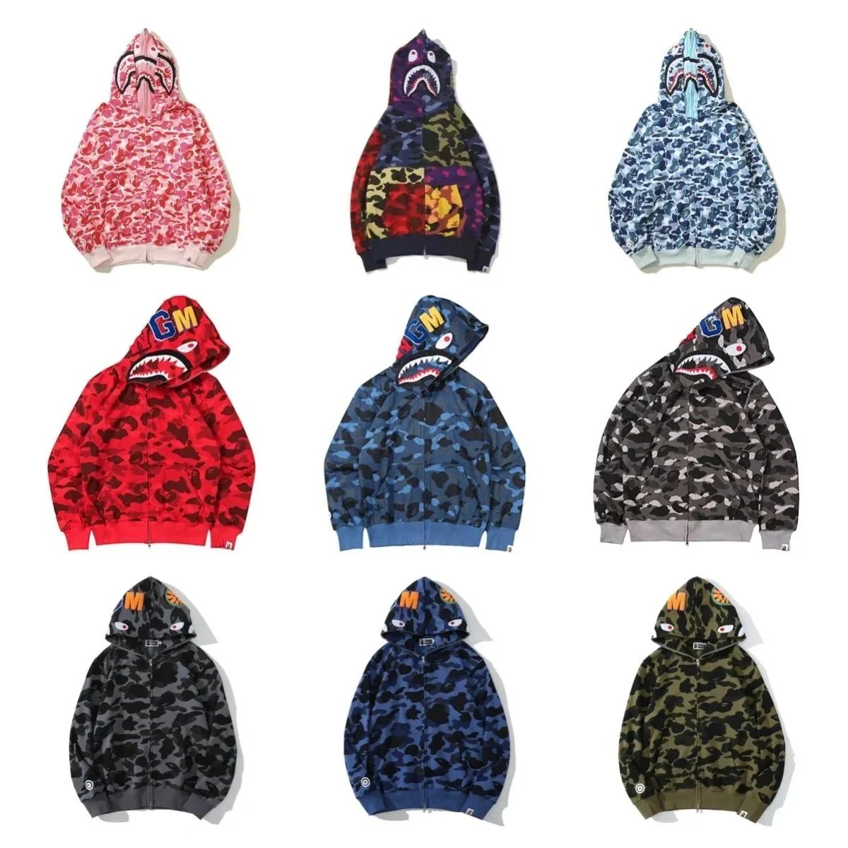 A Bathing Ape Camo Zip-Up Hoodie