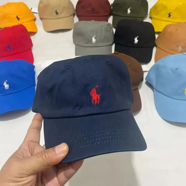 Ralph Lauren Polo Player Embroidered Baseball Cap Navy - 10