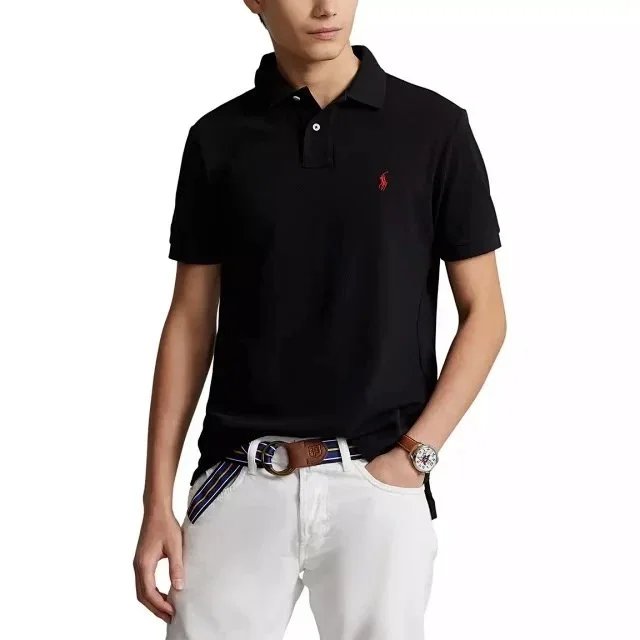 Ralph Lauren Custom Slim Fit Polo Black - 10