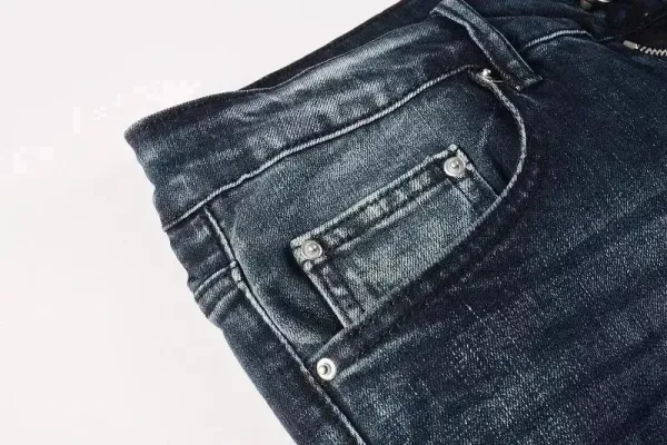 Amiri Distressed Black Slim Fit Jeans - 4