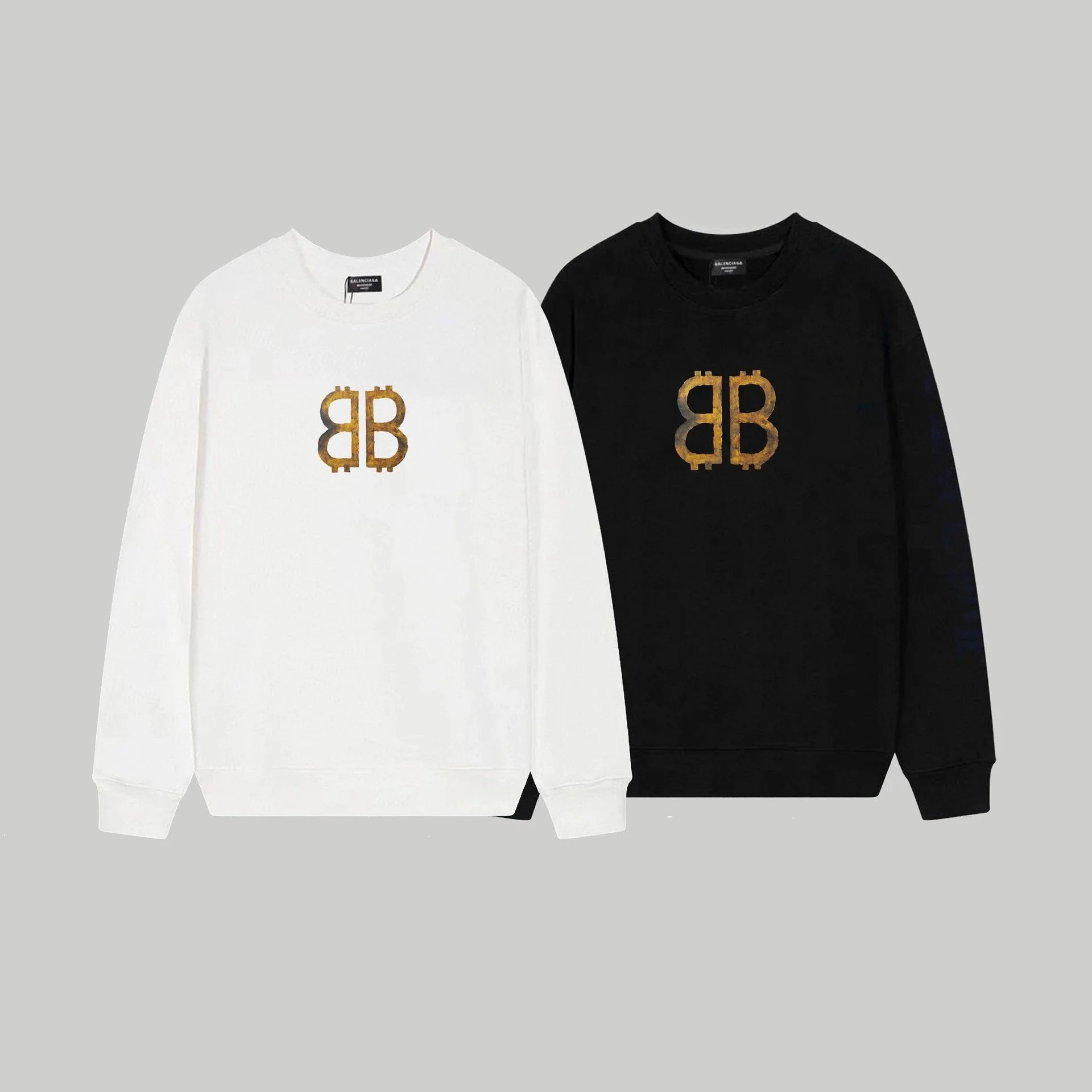 Balenciaga White and Black Long Sleeve Sweatshirt