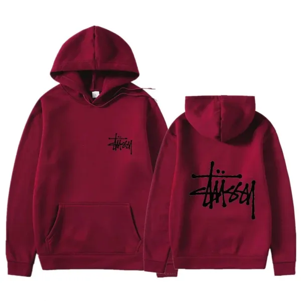 Stüssy Classic Logo Hoodie Black - 8