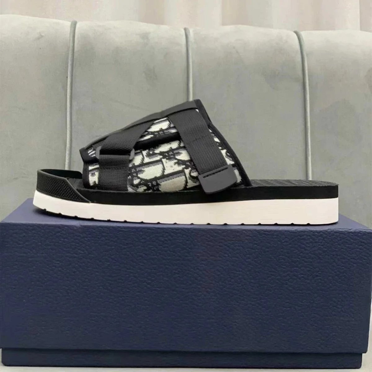 Dior B23 Oblique Sandals Black Sandals - 7