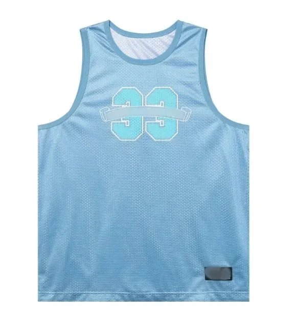 Design Mesh Training Vest Top in Light Blue
