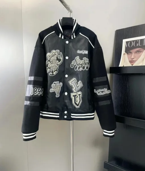 Louis Vuitton x Fragment Design Monogram Varsity Jacket Black - 11