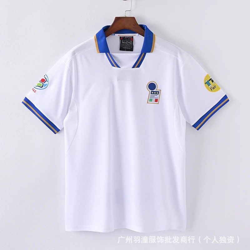 Spain National Team 1994 World Cup Away Jersey White/Red/Orange Polo - 42