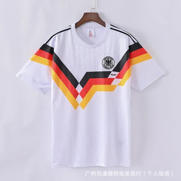 Germany National Team 1990 World Cup Home Jersey White - 1