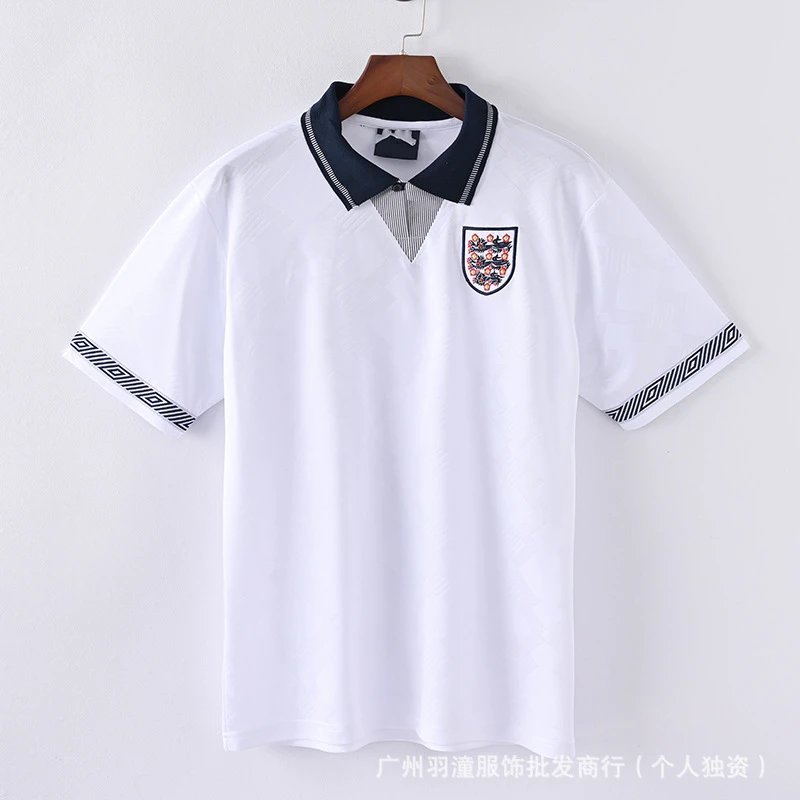 Spain National Team 1994 World Cup Away Jersey White/Red/Orange Polo - 47