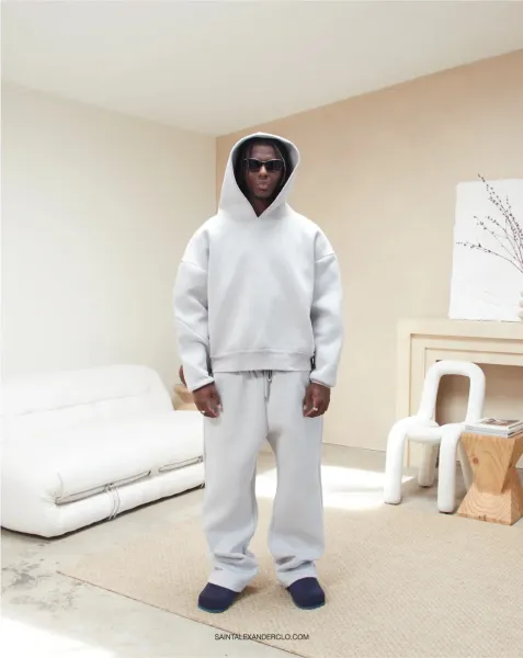 Design Cropped Zip-Up Hoodie Gray - 4