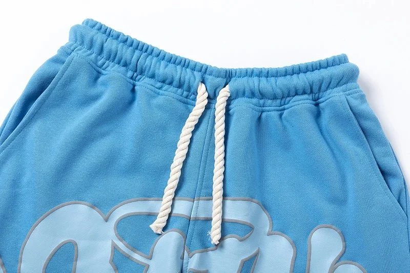 Gallery Dept. Graffiti Print Sweat Shorts Gray Pink - 7