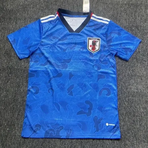 Japan National Team 2022 Away Jersey Blue Camo Pattern Jersey - 1