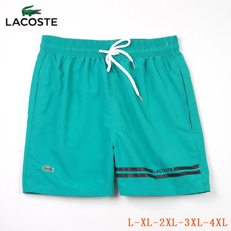 Lacoste Swim Shorts All-Over Croc Print Solid Color Shorts - 45