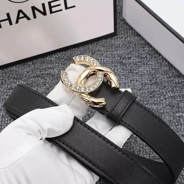 Chanel Belts Crystal double-C buckle belt product detail image 8
