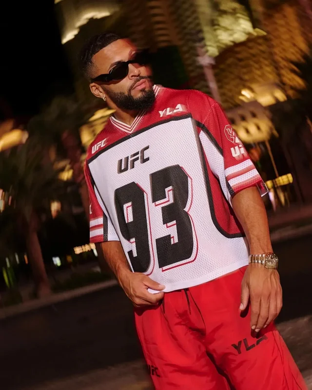 YoungLA T-Shirts UFC 93 Mesh V-Neck Jersey product detail image 9