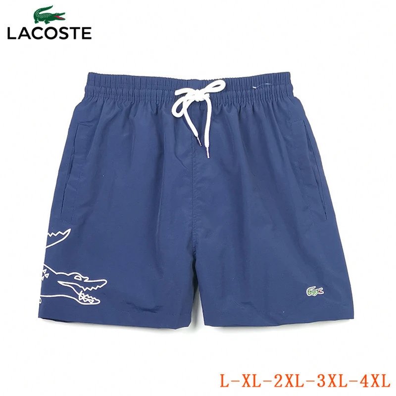 Lacoste Swim Shorts All-Over Croc Print Solid Color Shorts - 13